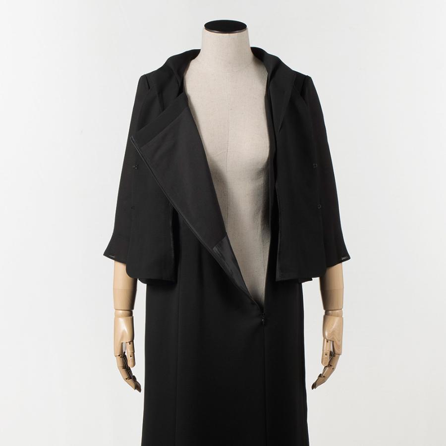 東京ソワール ブラックフォーマル ワンピース 前開き レディース 50代