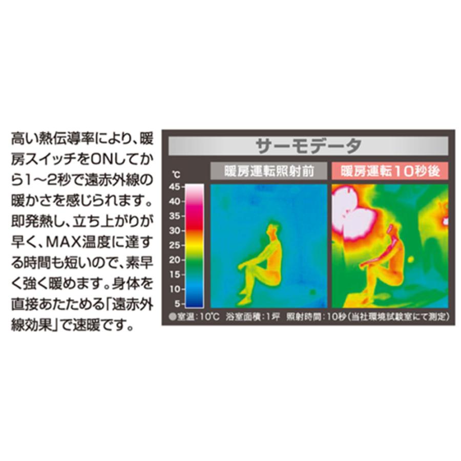 浴室暖房 浴室乾燥 工事費込み 後付け 暖房 乾燥 換気 グラファイトヒーター ランドリーパイプ 浴室換気乾燥暖房機（標準取り付け工事付き） AR2435の画像