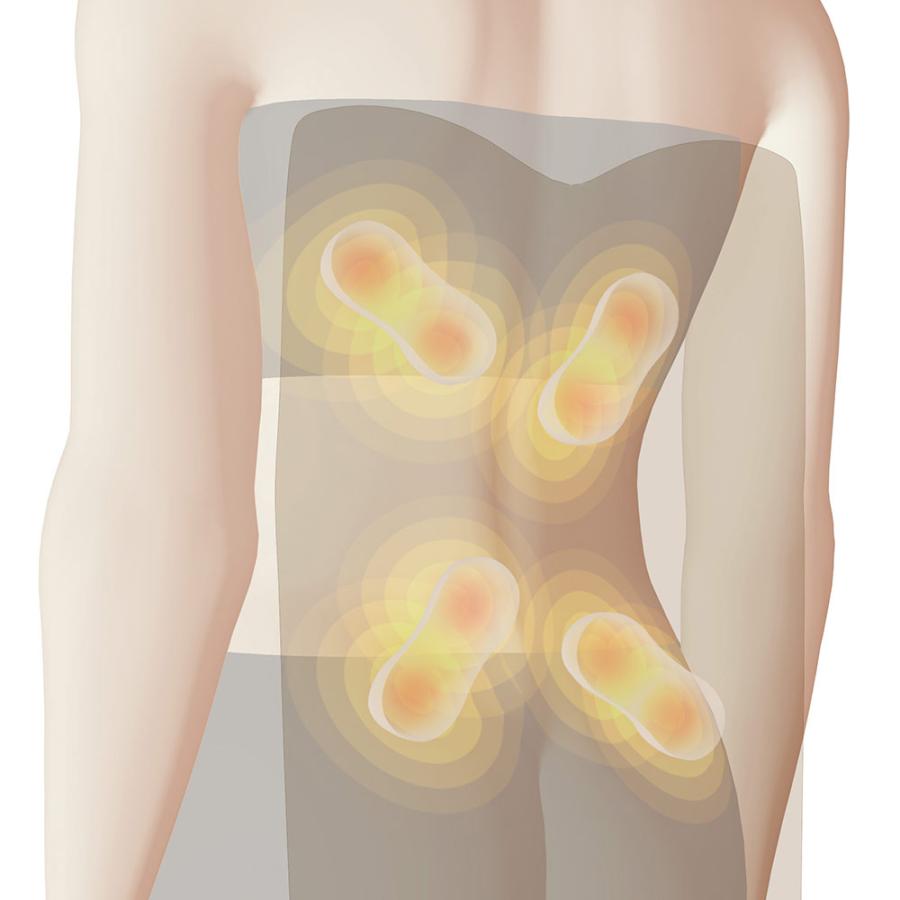 ルルド マッサージャー シート型 マッサージ器 肩 腰 肩甲骨 お尻 寝
