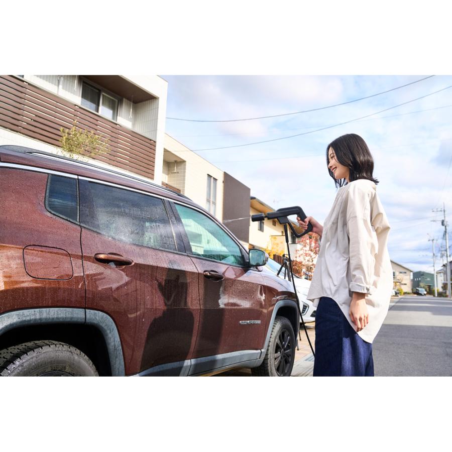 dinos 高圧洗浄機 コードレス 充電式 コンパクト パワフル バケツ 一