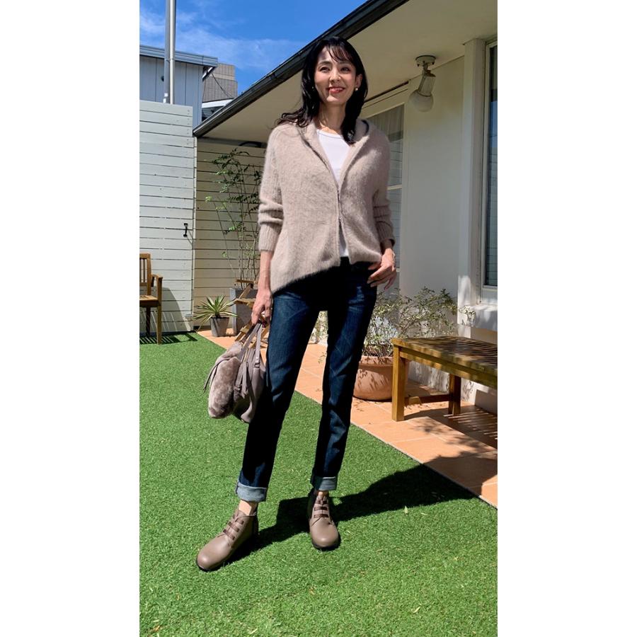 dinos（ディノス） レディース レザー シューズ ショート丈 牛革