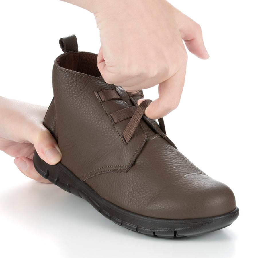 dinos（ディノス） レディース レザー シューズ ショート丈 牛革