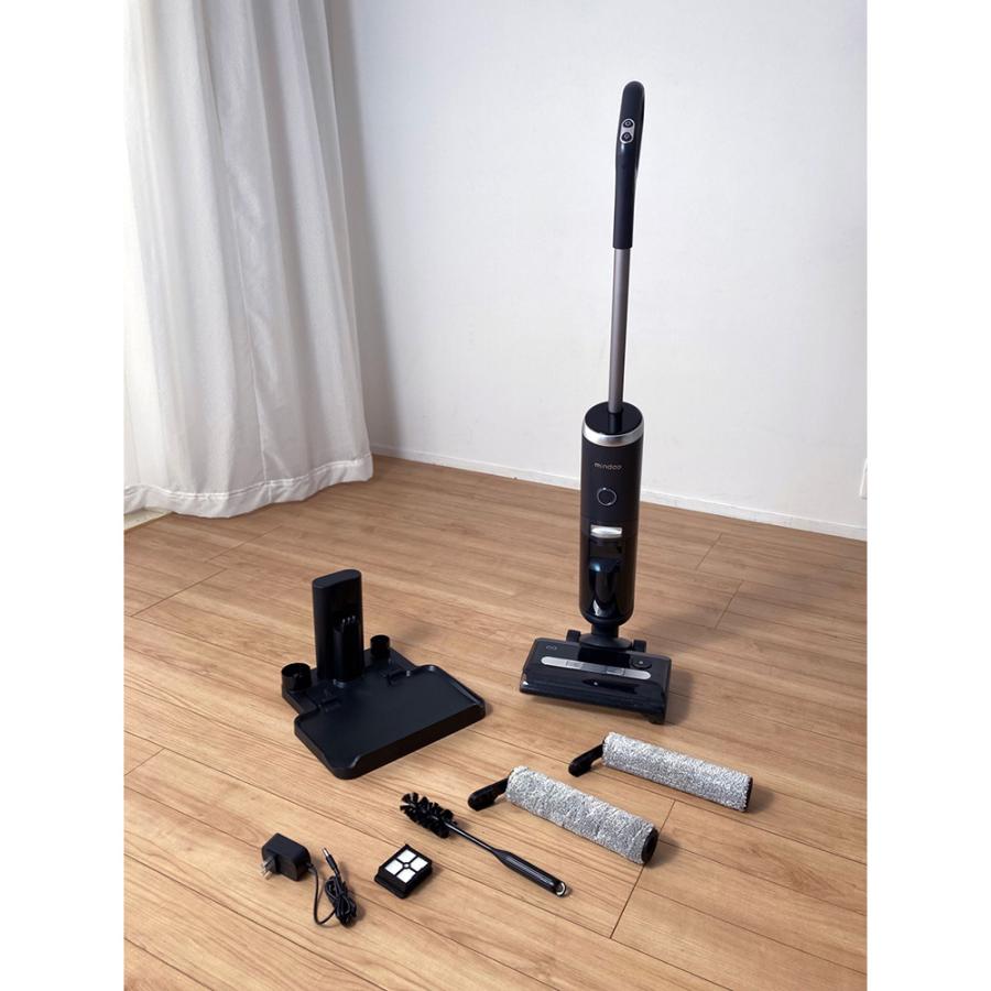 dinos 水拭き掃除機 水吹き 電動 拭き掃除 吸引 コードレス