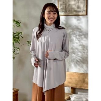 uvカット カーディガン レディース 夏 薄手 ゆったり 冷感 夏用 日焼け防止 パーカー マジックフード ひんやりカーデUVプラス AR2730 dinos（ディノス） uvカット カーディガン レディース 夏 薄手