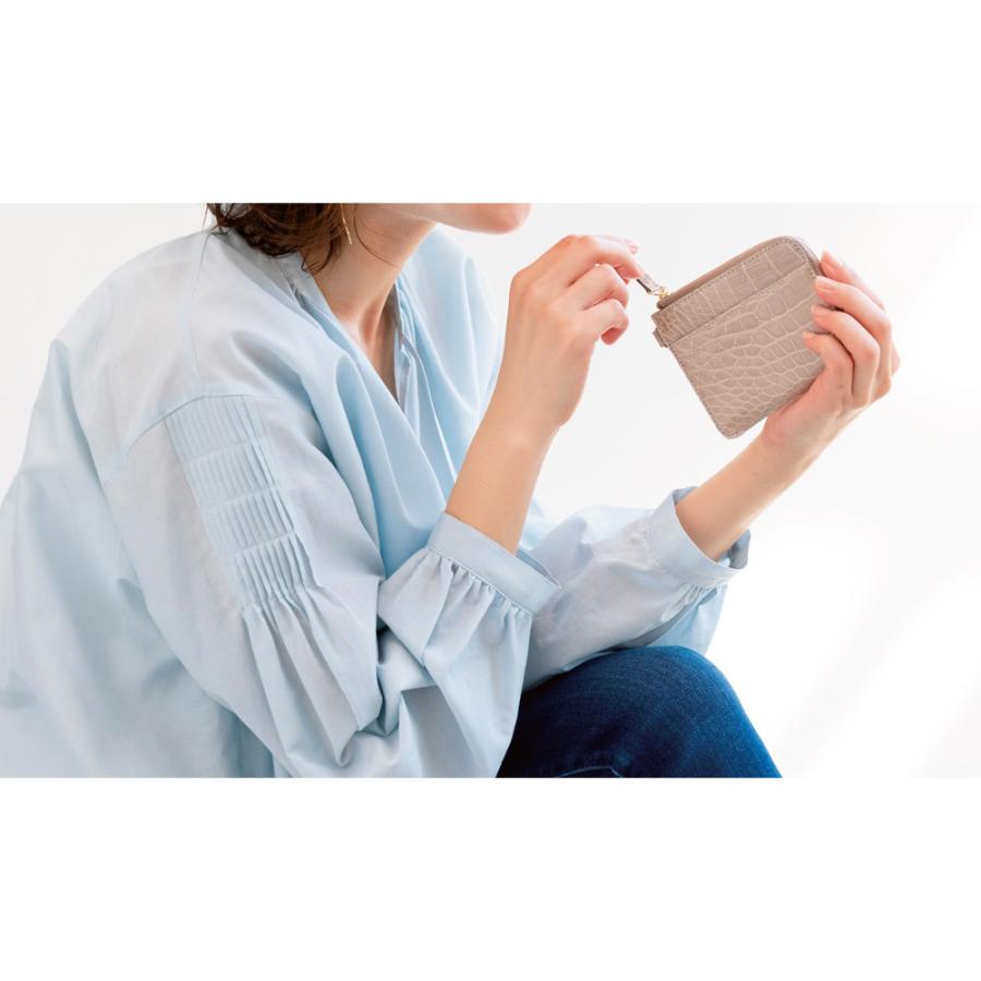 dinos（ディノス） ミニ財布 レディース クロコダイル 財布 コンパクト