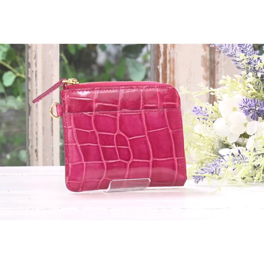 dinos（ディノス） ミニ財布 レディース クロコダイル 財布 コンパクト