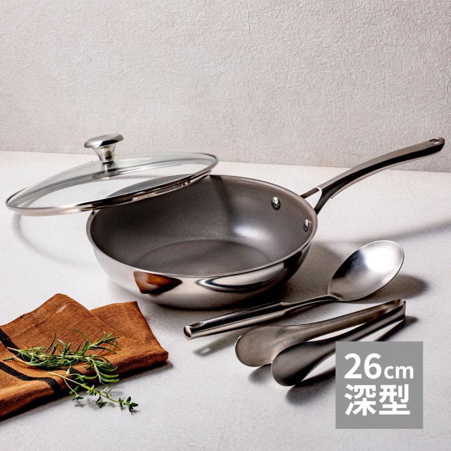ステンレススチール フライパン 26cm ガラス蓋付き*6 Amazon｜Zwilling