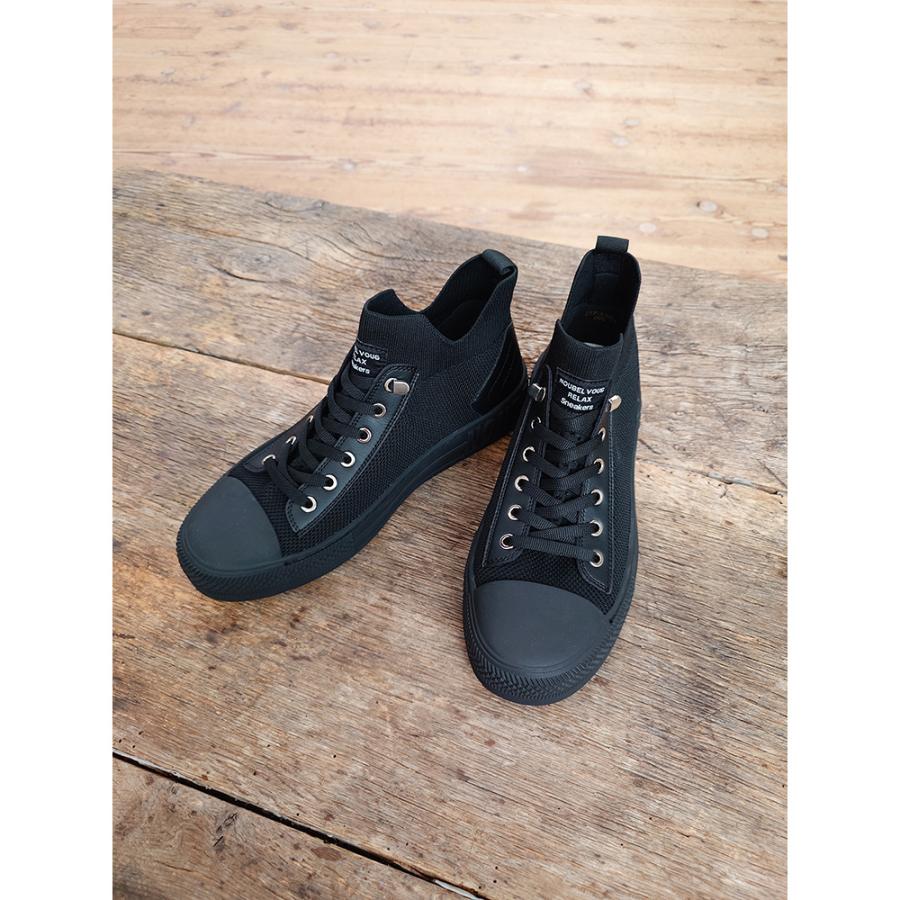 厚底 ハイカット スニーカー きれいめ 幅広 3E 靴 歩きやすい 履きやすい ヌーベルヴォーグリラックス 大人スニーカー メンズ AR2784 dinos（ディノス） 厚底 ハイカット スニーカー きれいめ 幅広 3E 靴