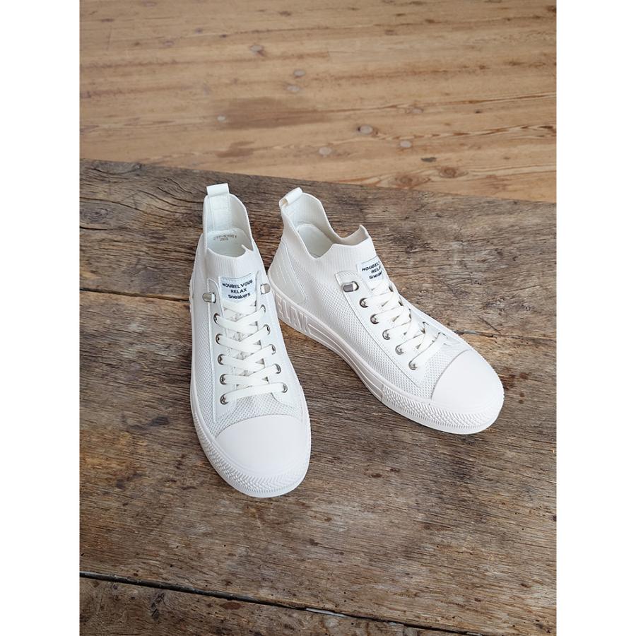 dinos（ディノス） 厚底 ハイカット スニーカー きれいめ 幅広 3E 靴