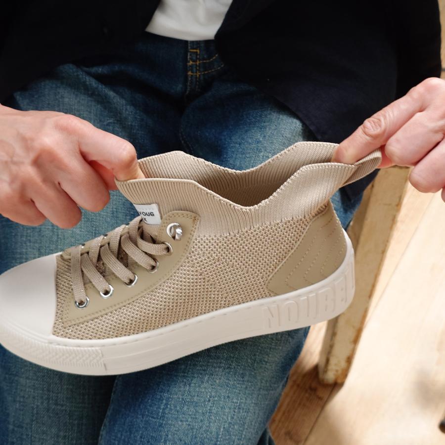 dinos（ディノス） 厚底 ハイカット スニーカー きれいめ 幅広 3E 靴