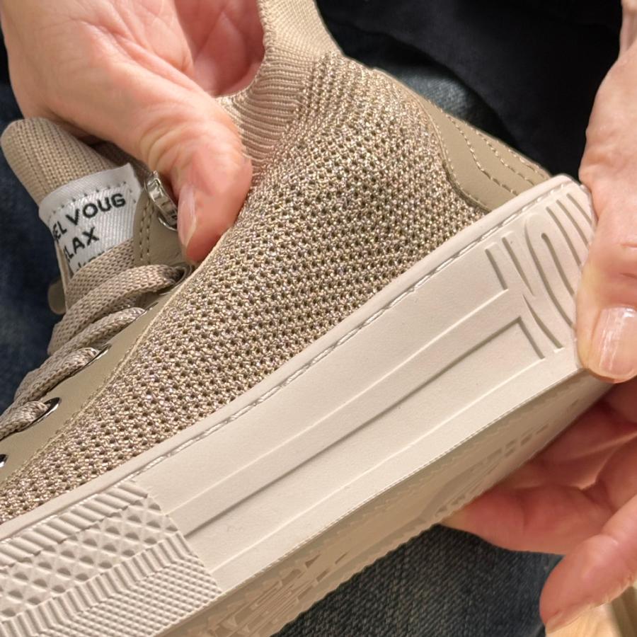 dinos（ディノス） 厚底 ハイカット スニーカー きれいめ 幅広 3E 靴