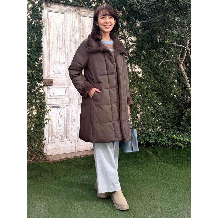 dinos（ディノス） ダウンコート レディース 軽量 暖かい 細見え