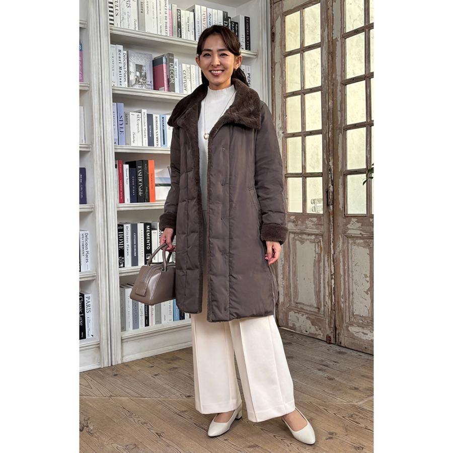 dinos（ディノス） ダウンコート レディース 軽量 暖かい 細見え