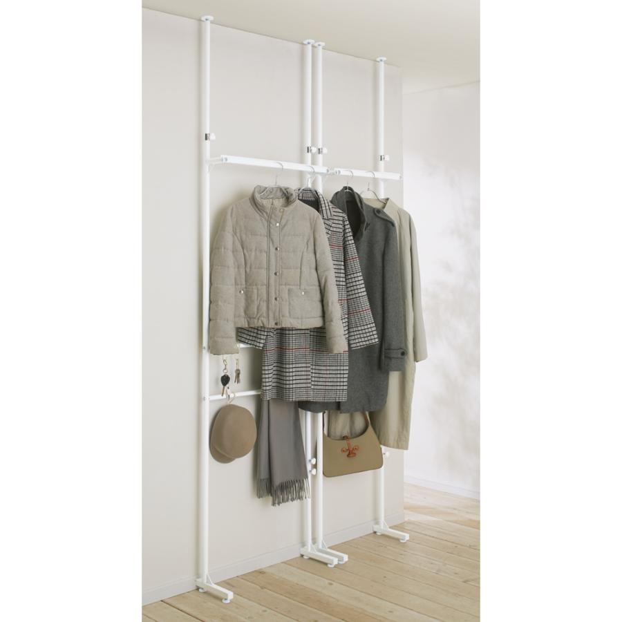 dinos（ディノス） 段差対応突っ張り薄型ナナメ掛けハンガー 幅60cm