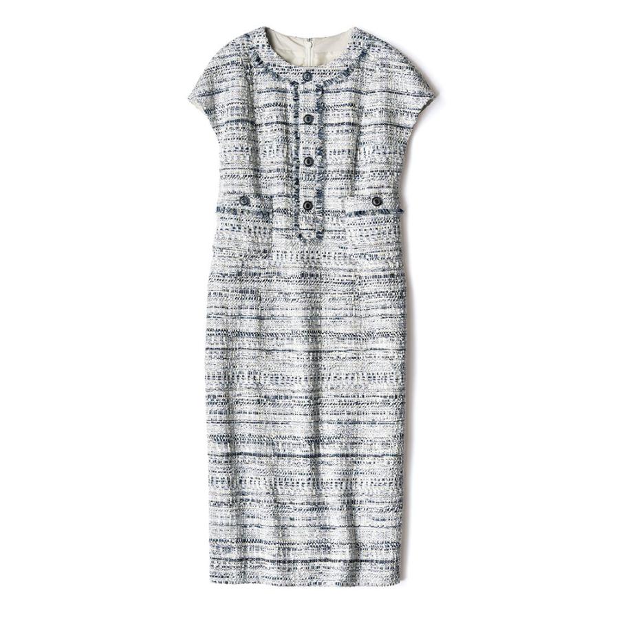 ワンピース セール レディース クラレンソン社 ファンシーツイード ポケットデザイン ワンピース 夏 Pc0346 ディノス Paypayモール店 通販 Paypayモール