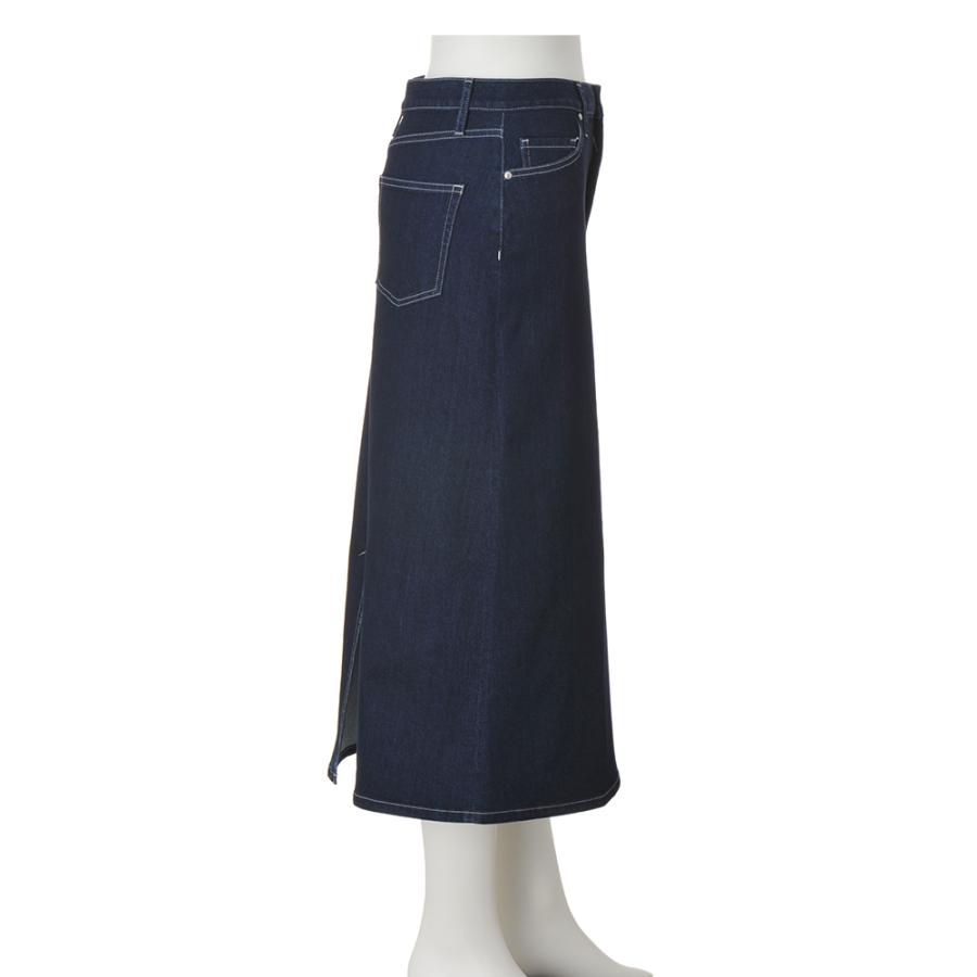 dinos（ディノス） 裏起毛 デニム ロングスカート ファッション