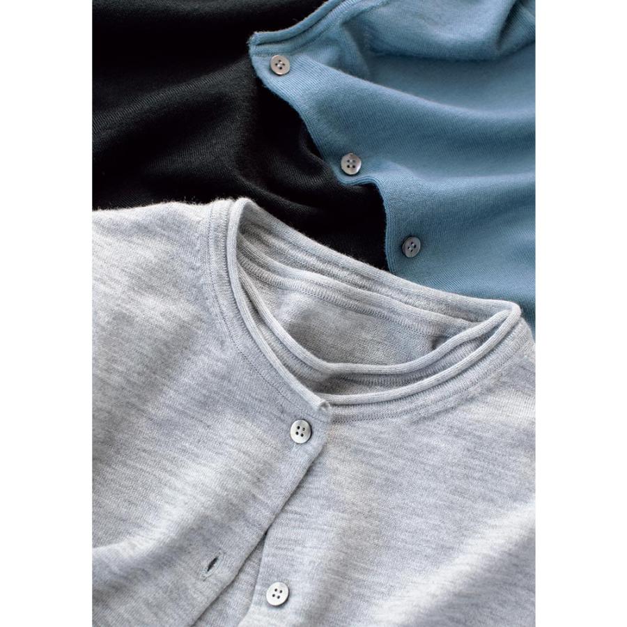 dinos（ディノス） アラシャンカシミヤ クルーネック カーディガン