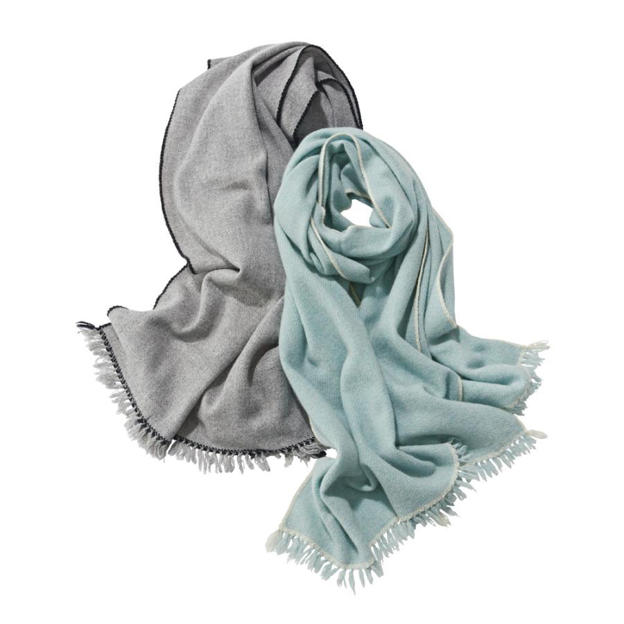 カシミヤ 配色ライン ストール バッグ 靴 アクセサリー ストール スカーフ マフラー PC5804 dinos（ディノス） カシミヤ 配色ライン ストール バッグ 靴