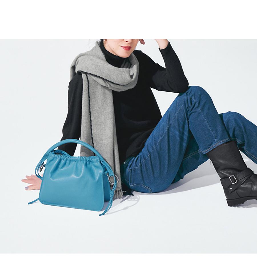 dinos（ディノス） カシミヤ 配色ライン ストール バッグ 靴