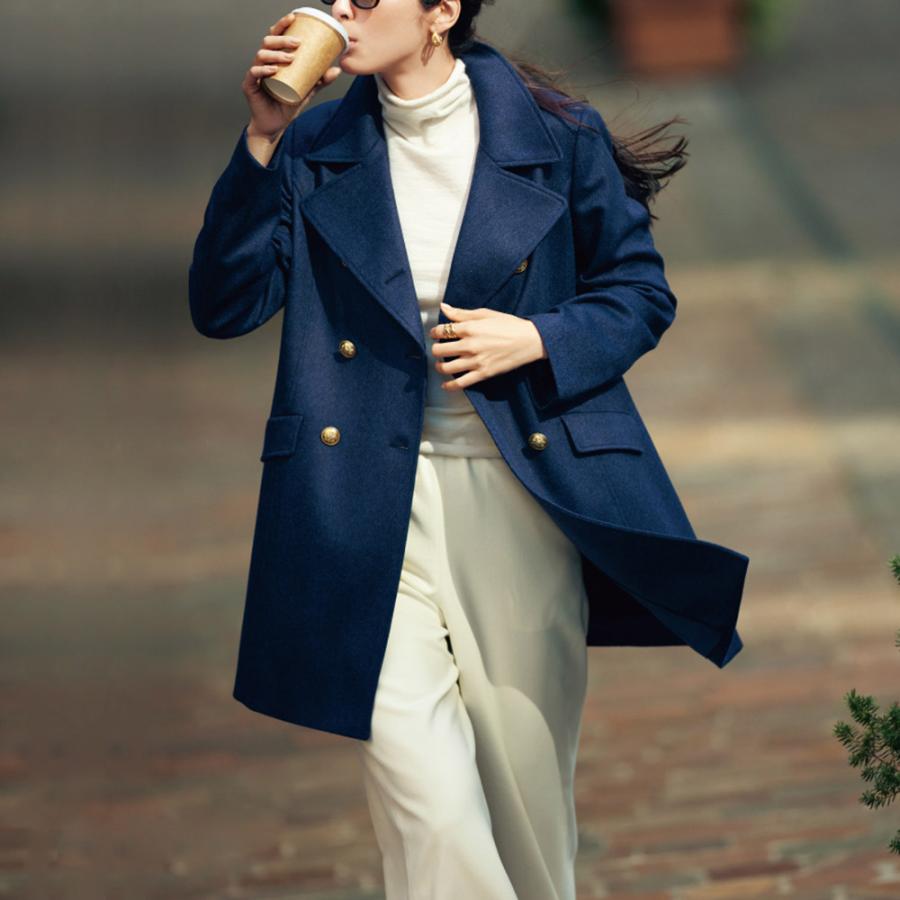 PIACENZA/ピアツェンツァ カシミヤ ヘリンボーン Pコート ファッション コート PC5805 dinos（ディノス） PIACENZA/ピアツェンツァ カシミヤ ヘリンボーン P