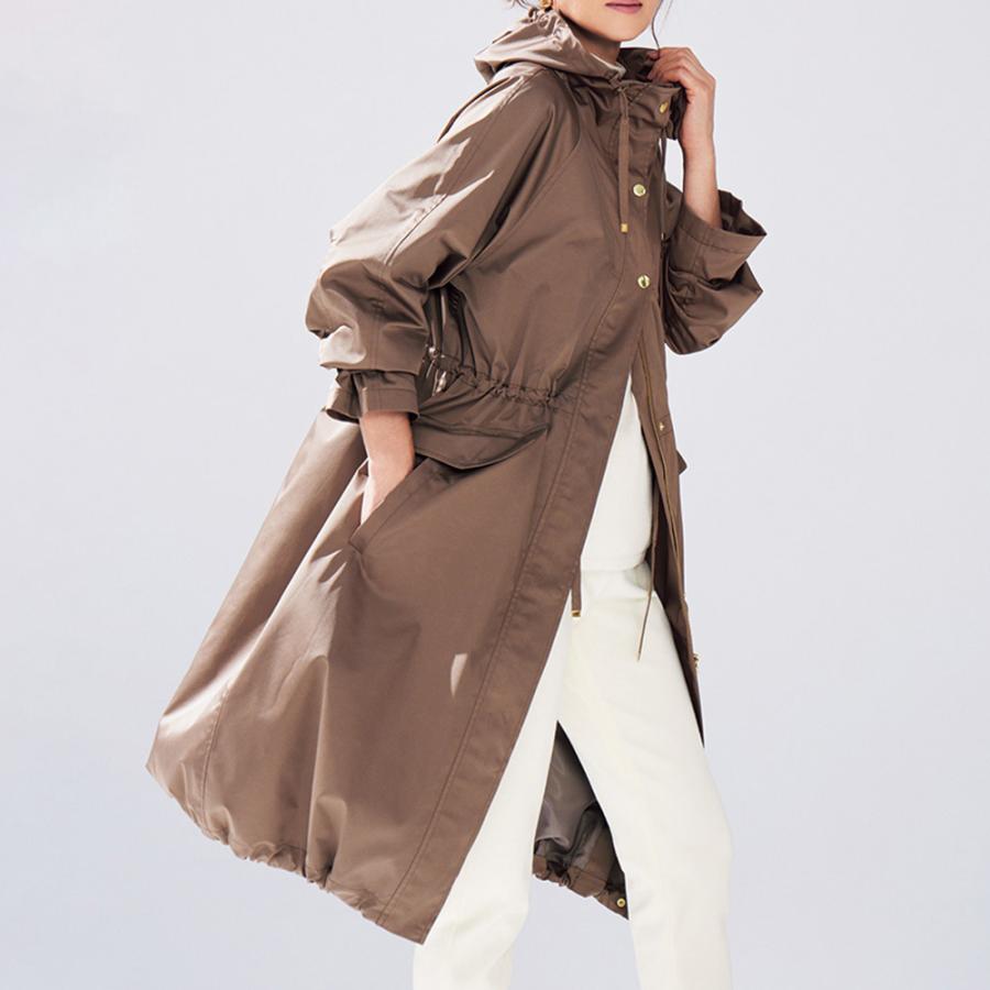 dinos（ディノス） はっ水加工 モッズ風デザイン ロングコート