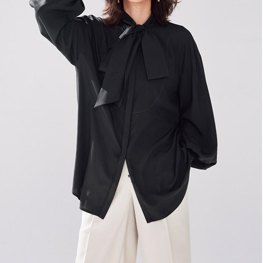 ブザム ボウタイ ブラウス ファッション シャツ ブラウス PC5887 dinos（ディノス） ブザム ボウタイ ブラウス ファッション シャツ