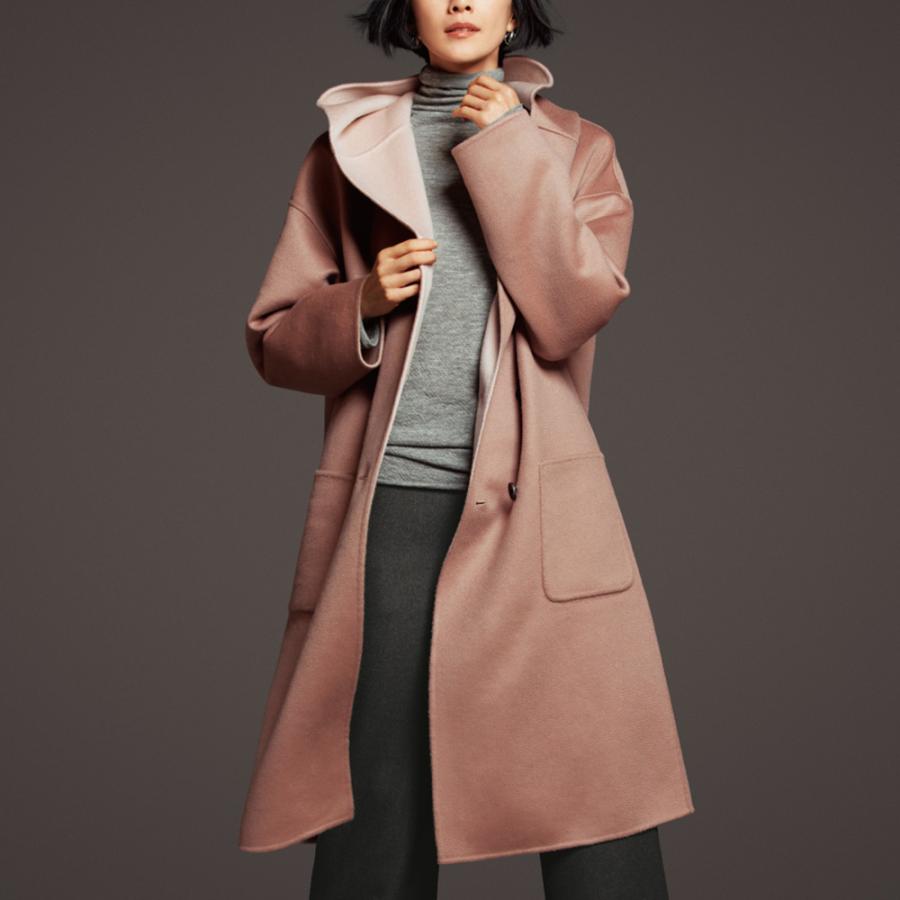 「ルイジ・コロンボ」 カシミヤ素材 リバーシブル コート ファッション コート PC5919 dinos（ディノス） 「ルイジ・コロンボ」 カシミヤ素材 リバーシブル