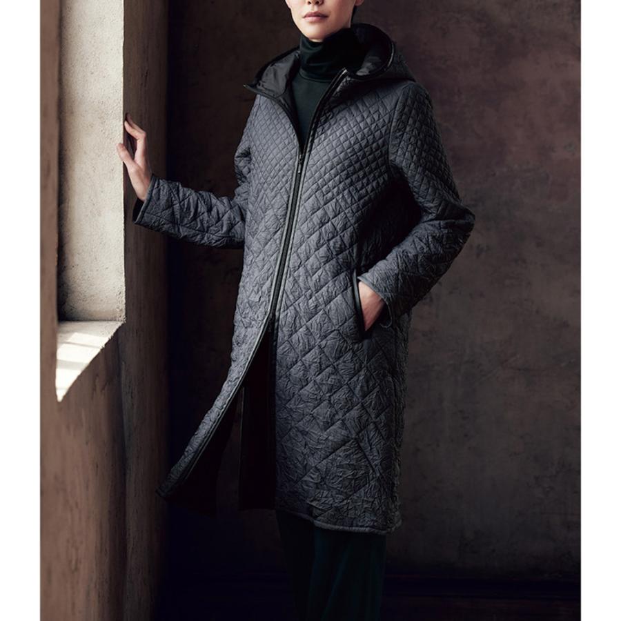 イタリア素材 グラデーションキルトコート ファッション コート PC5920 dinos（ディノス） イタリア素材 グラデーションキルトコート