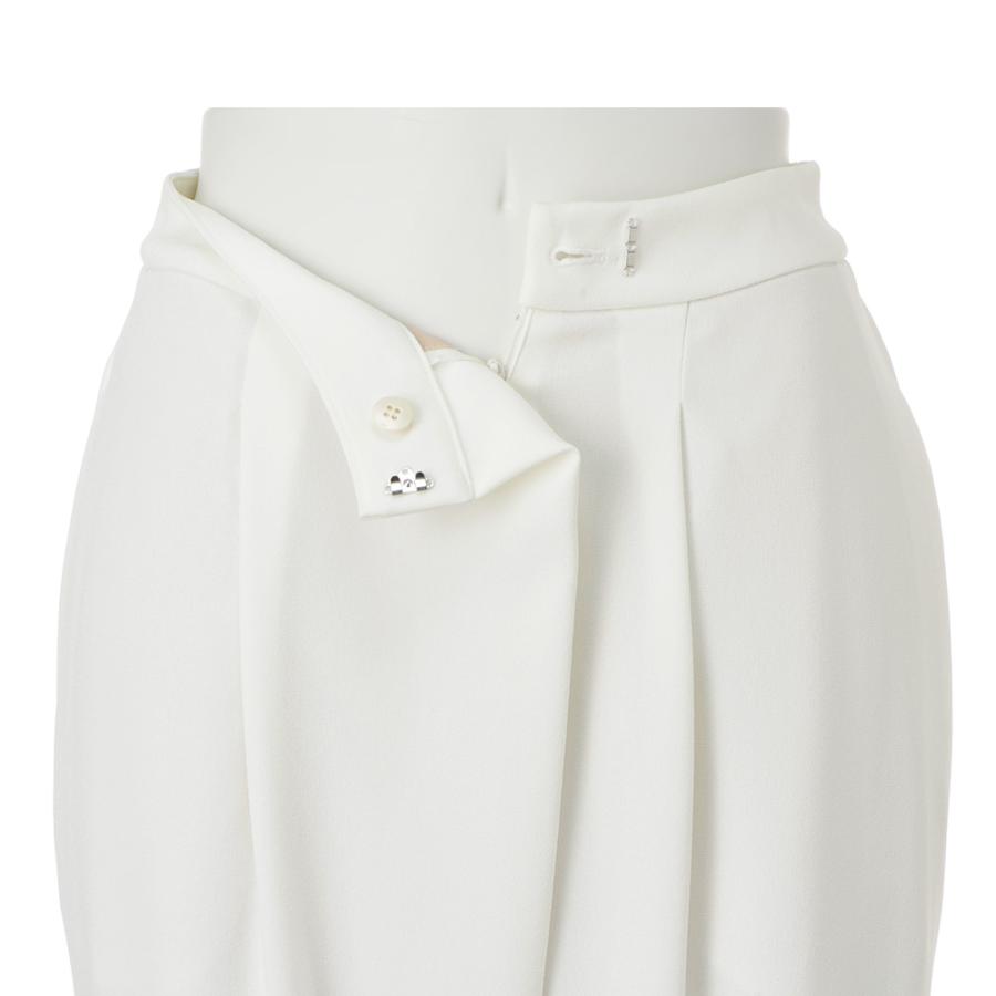 アセテート混 バックサテンジョーゼット アシンメトリー パンツ パンツ