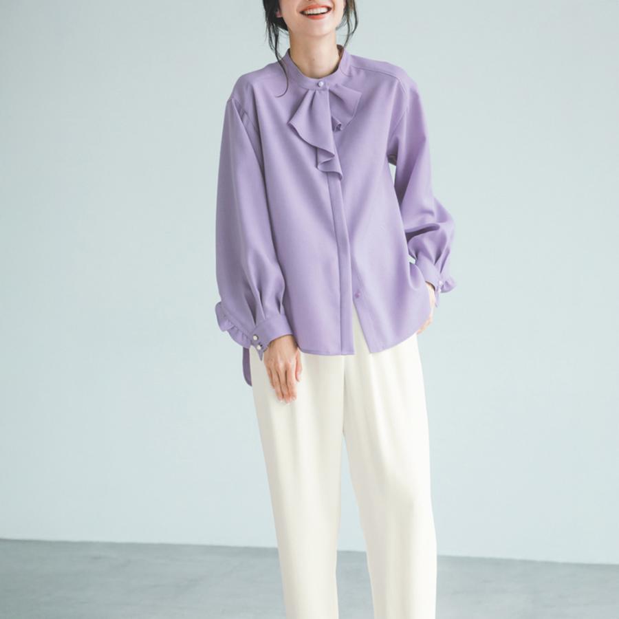 アセテート混 バックサテンジョーゼット アシンメトリー パンツ ファッション パンツ PC6133 アセテート混 バックサテンジョーゼット アシンメトリー パンツ パンツ