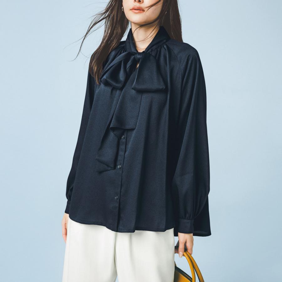 アセテート混 バックサテンジョーゼット アシンメトリー パンツ パンツ