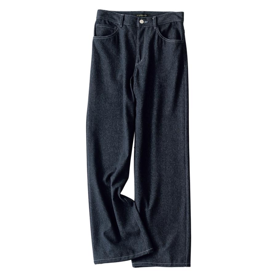 ≪股下丈68cm≫ 「NIKKE」 マフデニム セミワイドパンツ ファッション パンツ PC6239 | アリー | 01