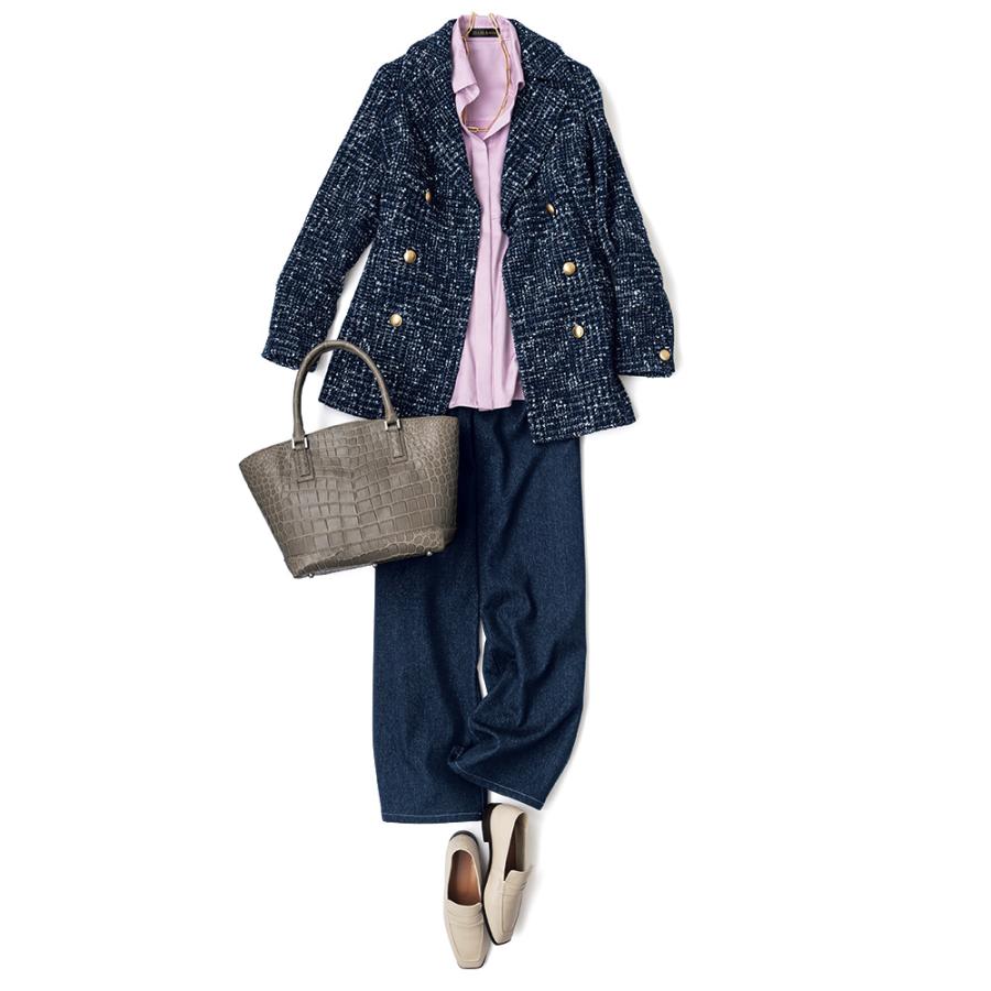 ≪股下丈68cm≫ 「NIKKE」 マフデニム セミワイドパンツ ファッション パンツ PC6239 | アリー | 07