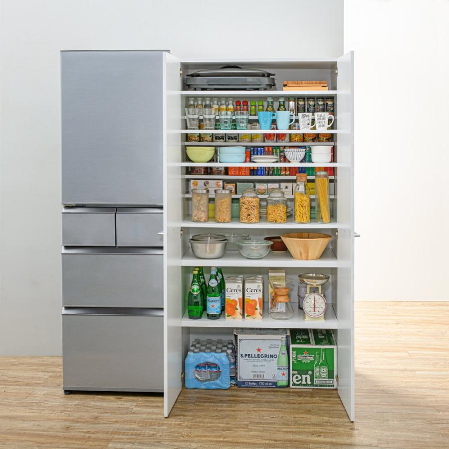 家具 収納 キッチン収納 食器棚 キッチンストッカー 清潔に安心して使える 食器からストックまで入るキッチンパントリー収納庫 幅60奥行55cm Wat435 ディノス Paypayモール店 通販 Paypayモール