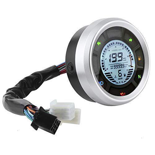安い購入 オートバイ速度計 スピードインジケーター Lcdデジタルスピードメーター バイクメーター 電源12v 100rpm 最大速度表示199k 豪華 Www Bynaric In