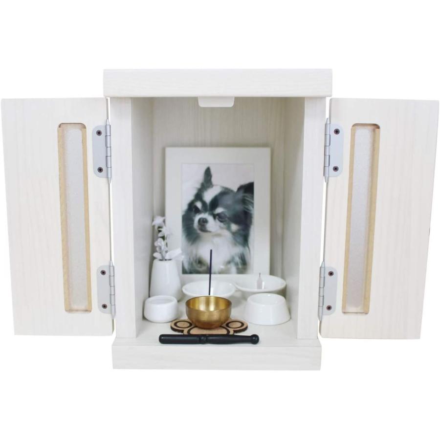 新品 ペット仏壇 メモリアルボックス Sサイズ ホワイト 観音扉 窓付き 家具調 骨壷収納 ペット仏具8点 肉球おりん敷き おりんセット付 ホワ 売れ筋 Cih Dev Humbird Com