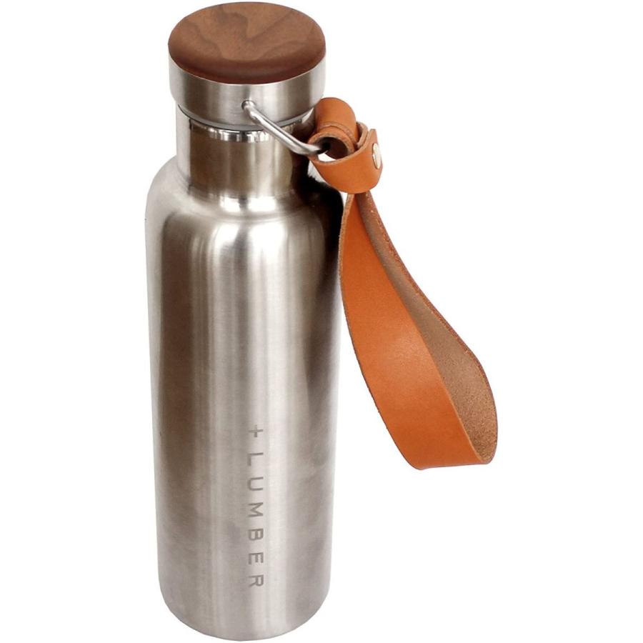 が大特価 Lumber By Thermo ステンレス素材の水筒に銘木を組み合わせたおしゃれなサーモボトル Bottle 革ストラップ付 Hacoa 保温 保冷器具