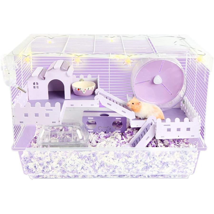 超安い ハムスターケージ 飼育ケージ 小動物ケージ 可愛い 3階 滑り止め 贅沢セット ハムスター回し車 持ち運びやすい 回し車 給水ボトル バスル 観賞魚生体 Www Radio10 Sr