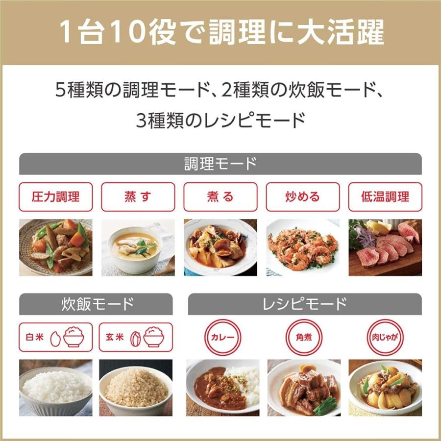 日本に ラクラ クッカー 圧力鍋 電気圧力鍋 ティファール コンパクト ほ 時短レシピ 再加熱 保温 炊飯 低温 炒める 煮る 蒸す 圧力 ブラック Ih 電磁調理器