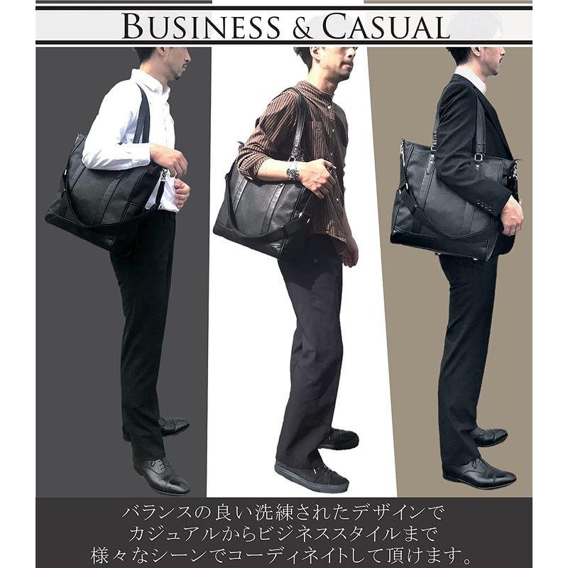 《イーフ》 トートバッグ ビジネストートバッグ ビジネスバッグ メンズ レディース 通勤 通学 大容量 自立型 PC収納 EA1 (ブラック J1072632434(10280円)