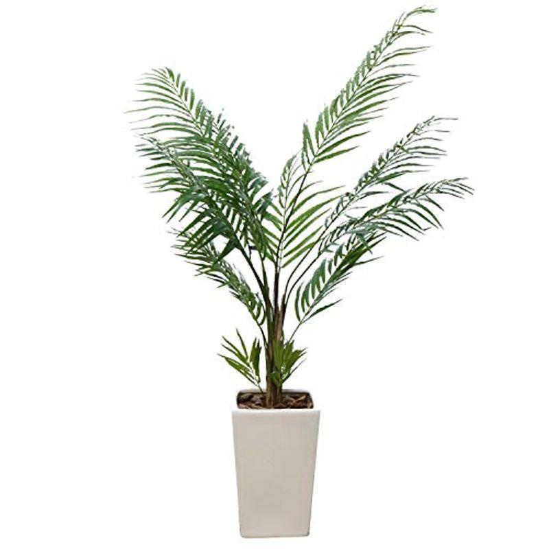 人工観葉植物 フェイクグリーン 観葉植物 造花 光触媒 大型 アレカヤシ 170cm アレカパーム 白鉢（陶器製） インテリア フェイク グ