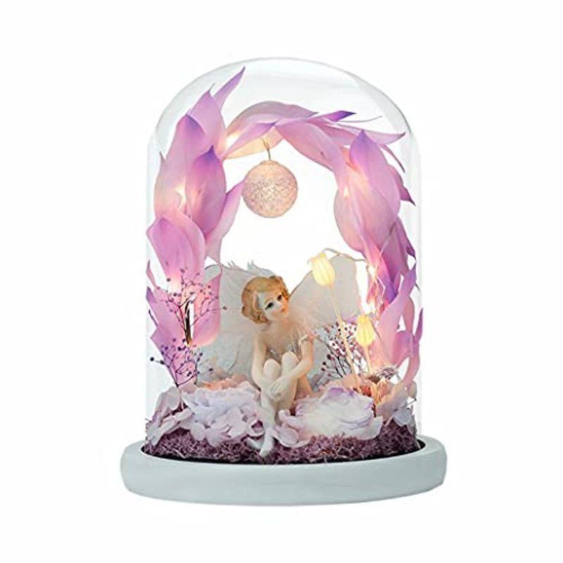 プリザーブドフラワー プレゼント 枯れない花 ガラスドーム 結婚記念日 プレゼント 妻 その他インテリア雑貨 小物 へ フラワーギフト インテリア雑貨 人気 薔薇 バラ Diofioredrago ドライフラワ 妖精の女の子