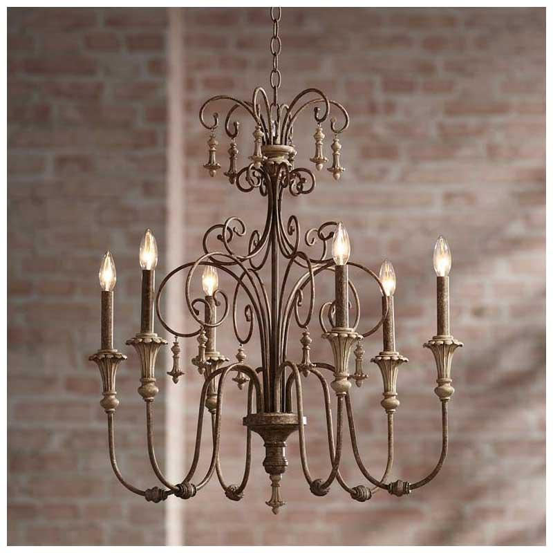 おしゃれなアンティークデザインのシャンデリアライト 照明器具 : 世界