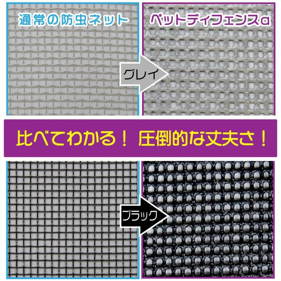 ペット対応網戸用ネット 91cmx31m ブラック ペットディフェンスα 抗菌 20メッシュ相 …