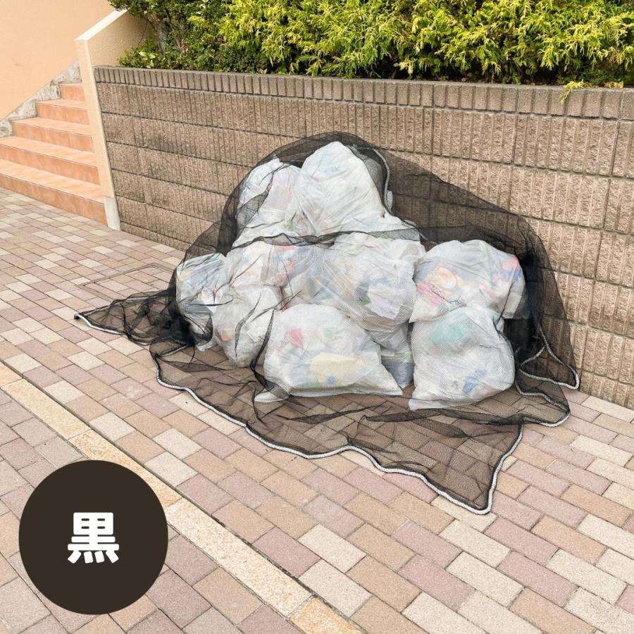 カラスネット 茶 黒 2mx3m 4mm目 カラスよけネット 鉛不使用 周囲PETロープ仕様 防鳥 ゴミ置き場 カラス対策 ゴミステーション ...