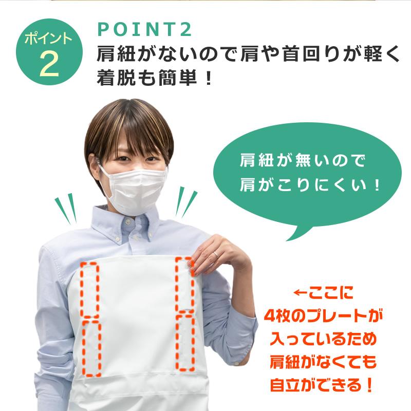 ダイオ 公式 防水 エプロン 肩紐なし Mサイズ 前掛け 白 フィットロン