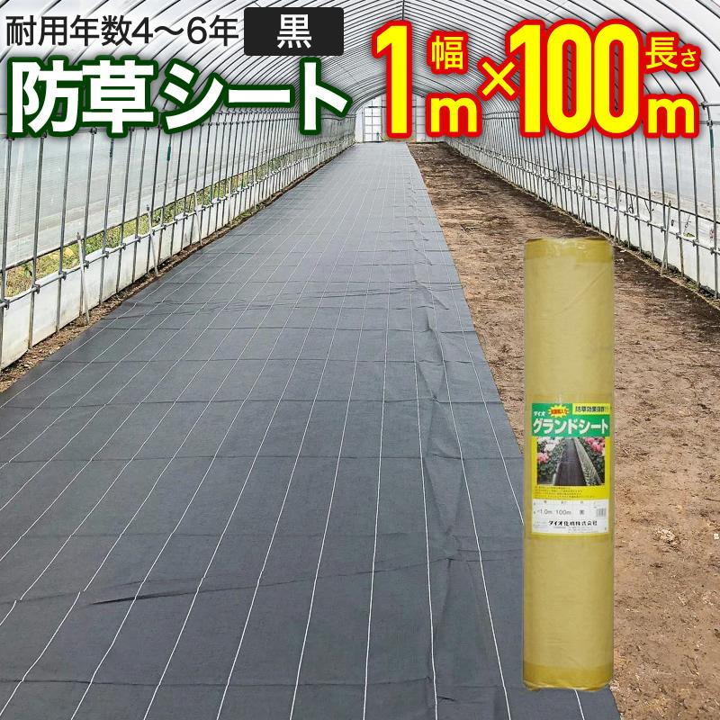 ダイオ 公式 抗菌剤入り防草シート黒 100cm×100m 【ダイオブランド