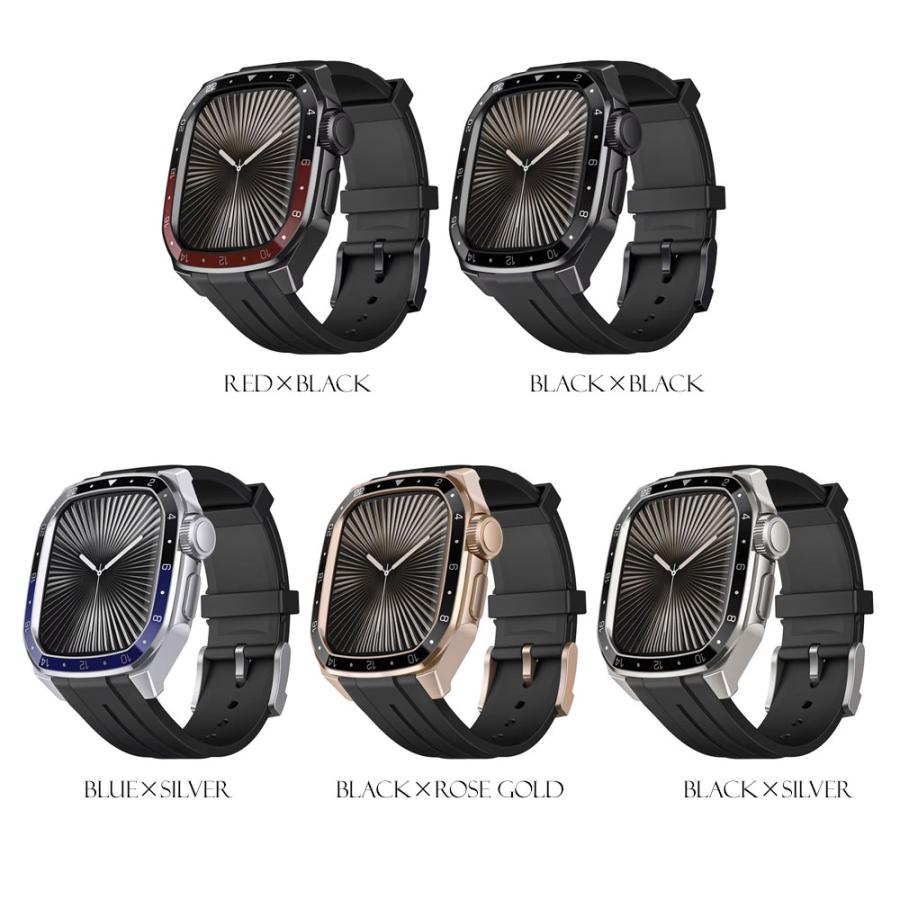 アップルウォッチ　メタルケース　FKMラバーベルト Apple Watch - アップルウォッチ メタルケース FKMラバーベルトの通販