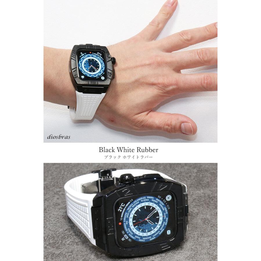 apple watch アップルウォッチ バンド ベルト ステンレス ケース カバー 一体型　ラバー 高級ベルト  メンズ | Apple Watch | 11