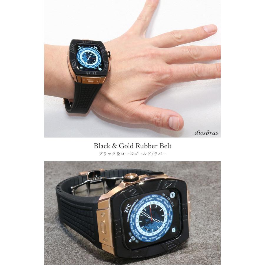 apple watch アップルウォッチ バンド ベルト ステンレス ケース カバー 一体型　ラバー 高級ベルト  メンズ | Apple Watch | 01